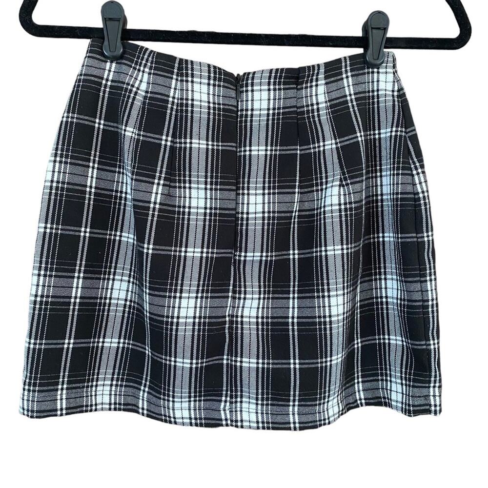 Brandy Melville Black White Plaid Mini Skirt Size Small